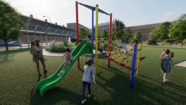 CABANE À GRIMPER - poteaux thermolaqués HUCK OCCITANIA